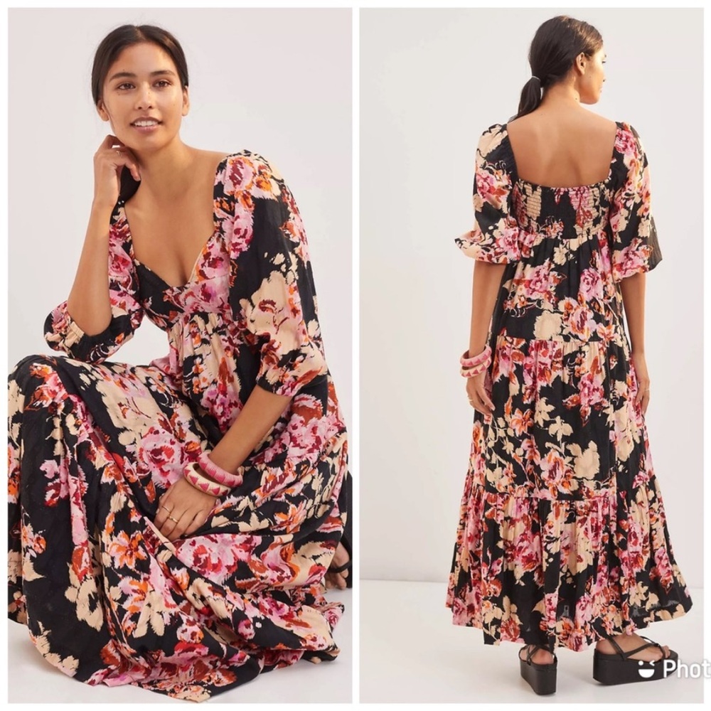 Anthropologie Blossom Maxi Dress Size M